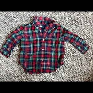 Ralph Lauren plaid button 12m